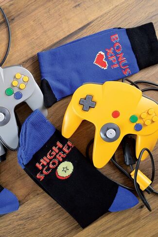 Mens Retro Gaming Funky Novelty Cotton Video Game Adult Crew Socks 7-12 | 3 Pack in Saudi Arabia