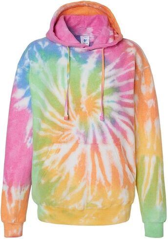 Colortone Tie Dye Cloud Fleece Hoodie for Women and Men - Loose Fit Fleece Sweatshirts in Saudi Arabia