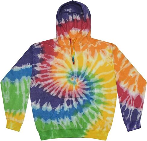 Colortone Tie Dye Cloud Fleece Hoodie for Women and Men - Loose Fit Fleece Sweatshirts in Saudi Arabia