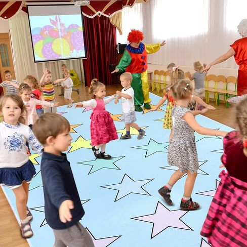 Pastel Classroom Rug 6.5 x 11.5 ft Kids Carpet with Non-Slip Backing Pastel Classroom Decor Seating Rug Elementary Classroom Floor Play Mat for Teaching Playroom Children's Room, Seats 28 in Saudi Arabia