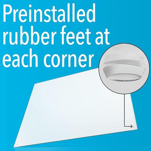 20" x 36" Tempered Glass Desk Mat to Protect Your Desk - Sleek Glass Desk Pad for Your Keyboard or Computer Monitor - Clear Desk Mat for Desktop - Dry Erase Desk Pad Made with Sturdy Reinforced Glass in Kuwait