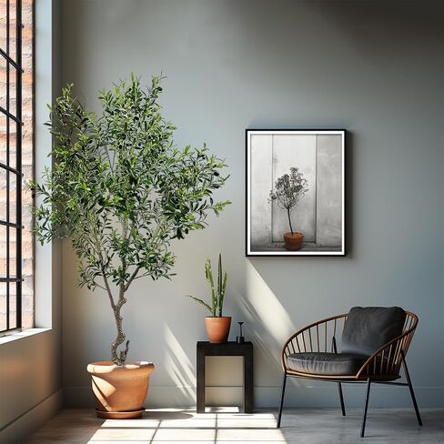 Artificial Tree Faux Olive Tree 8ft(3198leaves) Tall Fake Olive Plant in Pot Fake Silk Tree Faux Plants Indoor in Kuwait