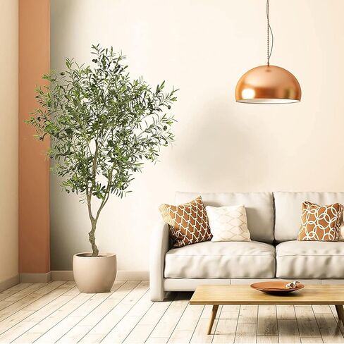 Artificial Tree Faux Olive Tree 8ft(3198leaves) Tall Fake Olive Plant in Pot Fake Silk Tree Faux Plants Indoor in Kuwait