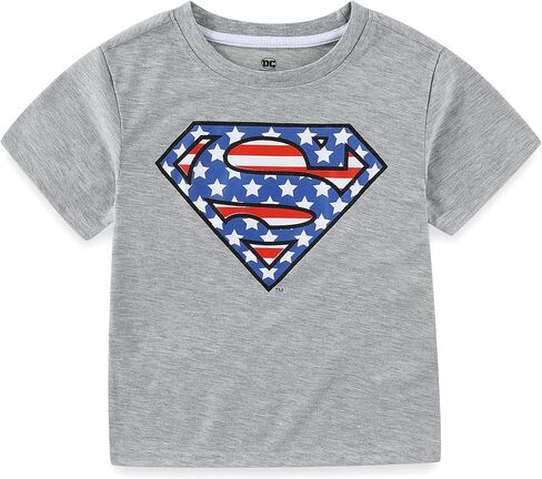 DC Comics Superman Boys Memorial Day Short Sleeve T-Shirt and Active Mesh Shorts Set for Big Kids in Saudi Arabia