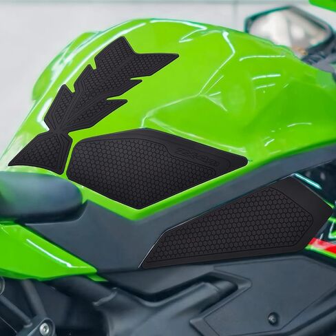 Gas Tank Protectors for Motorcycle - Fuel Tank Sticker Protector Decals Stickers Tank Pad Protector Motorcycle Stickers Compatible with ZX4R ZX-4r ZX4rr ZX4RR (23~) (Black) in Saudi Arabia