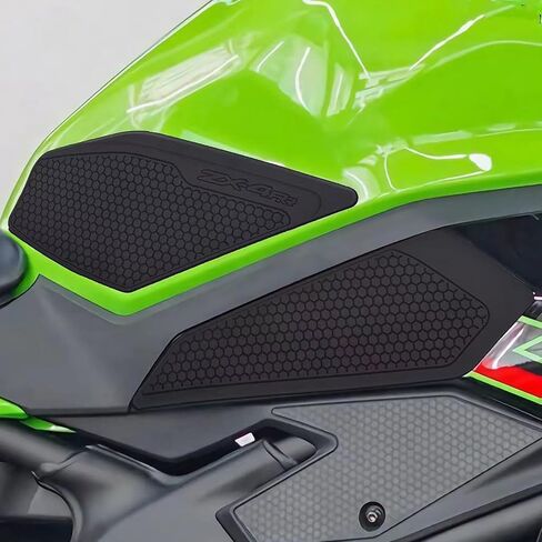 Gas Tank Protectors for Motorcycle - Fuel Tank Sticker Protector Decals Stickers Tank Pad Protector Motorcycle Stickers Compatible with ZX4R ZX-4r ZX4rr ZX4RR (23~) (Black) in Saudi Arabia