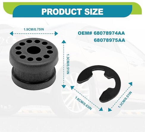 2PCS نطقات ارتباط الحالة النقل مع طقم جلبة E-Clip ، المتوافقة مع D0DGE RAM ، استبدل# 68078974AA in Kuwait