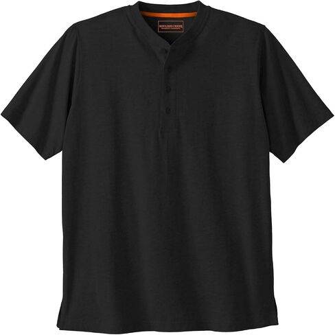 Boulder Creek by Kingsize Men's Big & Tall Heavyweight Short-Sleeve Henley Shirt in Saudi Arabia
