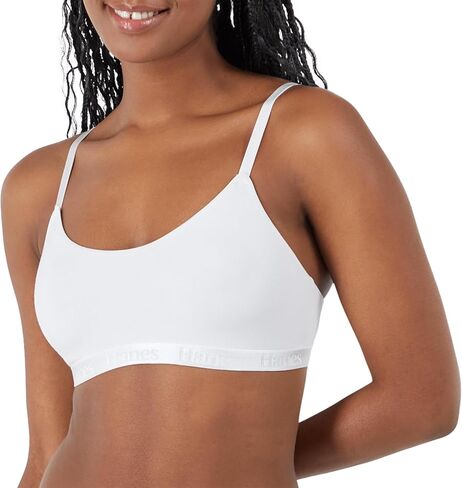 Hanes Women's Originals Supersoft String Bralette, Pullover Bra, Scoop Neckline in Saudi Arabia
