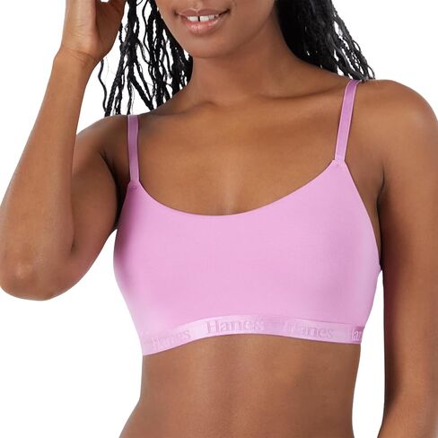Hanes Women's Originals Supersoft String Bralette, Pullover Bra, Scoop Neckline in Saudi Arabia