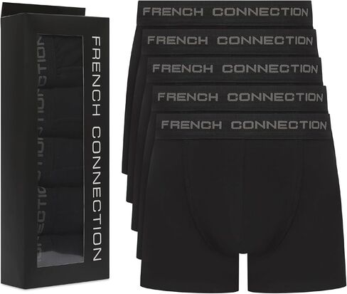 French Connection Boxers for Men – Pack of 5 – Everyday Wear Men’s Underwear that Combine Style with Comfort in Saudi Arabia