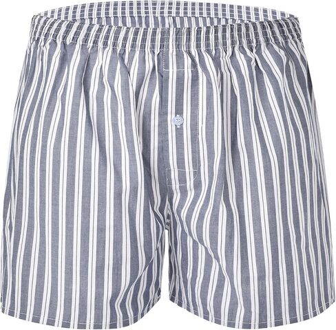 Mens Cotton Boxers Funny Woven Pattern Plaid Boxer Shorts Inseam Pajamas Single Pack in Saudi Arabia