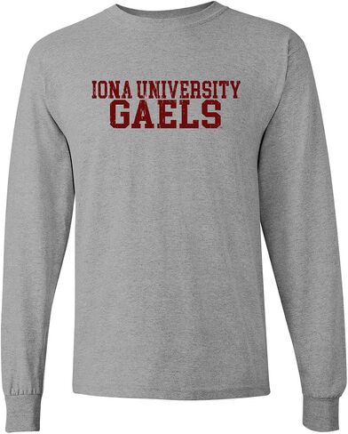 CreateMyTee | Iona College Block Long Sleeve T-Shirt in Saudi Arabia