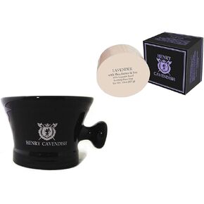 Henry Cavendish Sexxy Shaving Kit with - Shaving Soap with Shea Butter & Coconut Oil. Long Lasting 3.8 oz Puck Refill, plus Gentleman's Ceramic Shaving Soap Bowl with Handle. in Kuwait