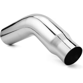 LCGP 4" Elbow Exhaust Tip,Chrome Electroplated Exhaust Pipe 4" Inlet 6" Outlet 23" Length Turndown Diesel Exhaust Tip
