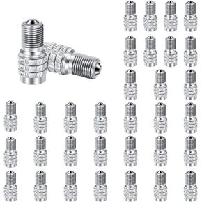40 PCS CAP Double Seal Valve CAP تضخيم أغطية صمام الإطارات من خلال إطارات إطارات إطارات إطارات صمام جذع قبعة صمام معدني لارتفاع ضغط شاحنة RV إطارات الحافلة (Silver)
