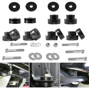 YMT 134-10005 Billet Aluminum Body Mount Bushings Kit compatible for Camaro for Nova for Chevy II 1968-1981, Reduce Chassis Flex (32PCS)