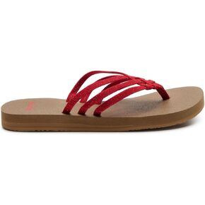 Sanuk Yoga Sandy II Sparkle | الوجه يتخبط للنساء | صندل اليوغا للنساء | صندل الشاطئ النسائي | ذاكرة الرغوة سرير القدم