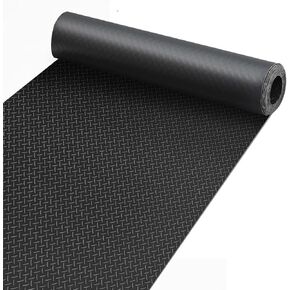 4 x 20FT Garage Floor Mat, Thickness Diamond Plate Vinyl Heavy Duty Parking Mat for Garage Floor, Golf Cart Parking, Water/Stain Resistant Floor Runner (Black Coin)