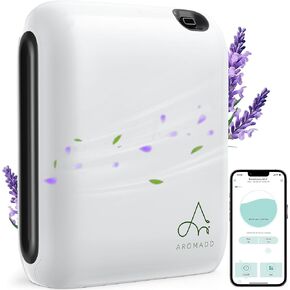 1500 Sq. Ft Coverage Waterless Essential Oil Diffusers for Home, 200ML Bluetooth Hotel Collection Diffuser with Cold Air Tech, Smart Scent Air Machine for Large Room, Hotel, Office (White)