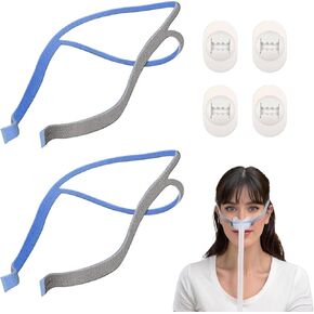 2 حزمة Resmed P10 Meadgear Airfit P10 NASAL الوسادة CPAP قناع الاستبدال حزام ، تصميم ناعم وممتد ، طول قابل للتعديل للنوم المريح ، متوافق مع Airfit resmed p10