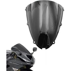 Black Windshield Windscreen Double Bubble for Honda CBR600RR F5 2007 2008 2009 2010 2011 2012 Wind Deflectors ABS Plastic Motorcycle Front Screen