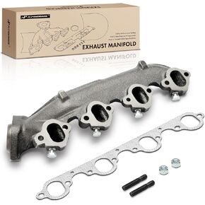 A-Premium Right Side Exhaust Manifold Kit W/Gasket, Studs & Nuts [7.5L] Compatible with Ford F-250 F-350 1983-1988, F-Super Duty, E-250 Econoline, E-250 E-350 Econoline Club Wagon, E-350 Econoline