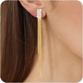 Clip On Earrings for Women Silver Dangle Earrings Sets Women Vintage Trendy Boho Statement Butterfly Gold Dangle Drop Jewelry