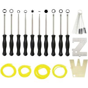 ANTO Carburetor Adjustment Tool Set 10 PCS - 500-13-1 ZT-1 Metering Lever Adjustment - Carburetor Cleaning Kit for Chainsaw String Trimmer Blower 2 Cycle Small Engine