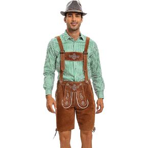 رجال Lederhosen ، مهرجان أكتوبر ، يرتدي الرجال ، ليدرهوزن ، زي مهرجان أكتوبر للرجال ، رجال ليدرهوسن ، براون
