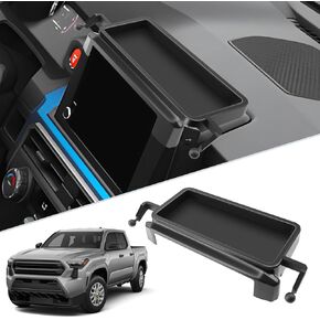 SKTU 2024 Tacoma Dashboard Organizer 8 Inch for 2024+ Tacoma (SR/SR5/TRD PreRunner/TRD Sport/TRD Off-Road) Behind Screen Organizer 2024 Tacoma ABS Materials Tray 2024 Tacoma Accessories