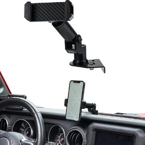 Joytutus Heavy Duty Phone Mount for JL ، حامل الهاتف الخليوي Dash Mount متوافق مع Gladiator JT و 2018-2023 Wrangler JL (وليس 4xe) ، متوافق مع هاتف iPhone Android الذكي ، جانب السائق