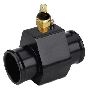 Automotive Engine Radiator in-Line Hose Fitting Adapter Water Temperature Thermostat Sensor Electric Fan Switch Kit (38mm, 180'F On - 165'F Off)