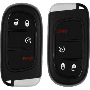 SCITOO under under intrement key fob shell استبدال 4 أزرار مفتاح سيارة uncut لـ Jeep لـ Cherokee 2014-2018 2PCS FCC GQ4-54T GQ454 GQ454
