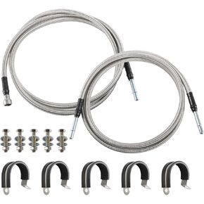 819-816 Stainless Steel Braided Fuel Lines Kit,Compatible with Chevrolet Silverado Sierra 1500 2500 3500 HD 2004-2010 Replace 15946184 15946199 15946178 19356397