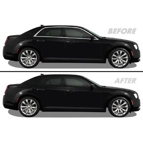 SlickMod Chrome Delete Blackout Vinyl Overlay for 2011-2021 Chrysler 300 Window Trim (Gloss Black)