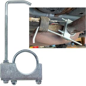 9.8 Inch Heavy Duty Exhaust Clamp with Hanger, Universal Exhaust System Hanger, Rear Muffler Hanger for 2-1/2" Exhaust Pipe, Automotive Tools for Most Cars, Trucks