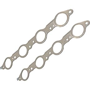 2 PCS LS MLS Header Exhaust Manifold Gasket Set Fits for Silverado Sierra Suburban 1500 2500 HD for Yukon CTS Escalade MLS LS LQ LM7 4.8L 5.3L 5.7L 6.0L 6.2L Engines Header Gasket #12617944