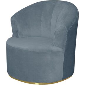 Velvet Swivel Barrel Chair slipcover, Soft Solid Swivel Accent Chair,Modern Barrel Chair Slipcover, Round Club Armchair Cover (Black)