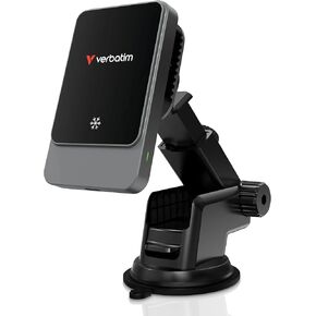 Verbatim Charge 'n’ Drive Qi2 Magnetic Wireless Car Charger – RGB Lighting