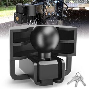 Trailer Hitch Lock, NenNicht Trailer Couplers Lock Fits 2 5/16 Inch Couplers, Heavy Duty Anti Theft Trailer Lock for Maximum Safety and Protection, Camper Accessories for Travel Trailers Trucks Rvs