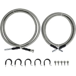 Flexible Stainless Steel Braided Fuel Line Compatible with Chevy Silverado 1500 2500 3500, GMC Sierra 1500 2500 3500 Replaces 819-846 15237136 15946200
