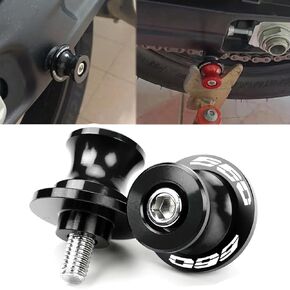 Trident 660 M8 Swingarm Slider Spools - 2pcs Motorycle 8mm Stand Spools for Trident 660 2021 2023 2022 2024 - Black