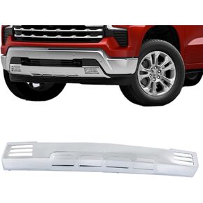 labwork Front Bumper Lower Valance Skid Plate Chrome without Hole Replacement for Silverado 1500 2022-2024 84946365