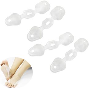 2 Pair Tailor's Bunion Corrector Elastic Big Toe Stretcher Bands Straightener Pinky Toe Separators Curled Little Toe Spacer for Women Overlapping Toes Hammer Toe Hallux Valgus Pain Relief