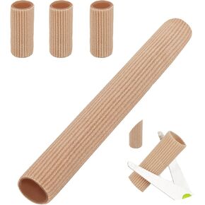 Toe Protectors Women,Toe Sleeves Toe Covers Protectors,Pinky Toe Protector Cuttable Toe Pads Tubes with Silicone Gel (S)