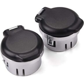 PIT66 Outlet Plug Cover Cap Dash Panel Retainers Cigarette Lighter Plug Retainer Compatible with 2007-2013 Chevy Silverado GMC Sierra 12v Power 2PCS