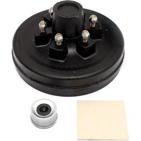 6 on 5.5" B.C. for 5200-6000 Lbs Axle, 12" X 2" Trailer Brake Drum Kit