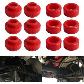 7-108 Body and Cab Mount Bushing Kit Compatible with Chevy C/R 10/20 K/V 10/20/30 1500/2500 2WD/4WD 1981-1987 Polyurethane Body Cab Mounts Red Fit for GMC C/R 1500/2500 K/V 1500/2500/3500 81-87