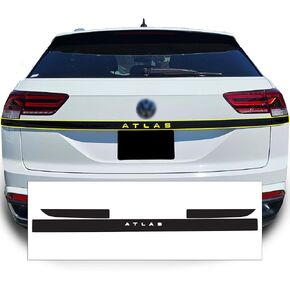 BOGAR TECH DESIGNS Compatible with Volkswagen Atlas Cross Sport 2020-2025 Rear Bumper Chrome Delete Overlay Film, Gloss Black